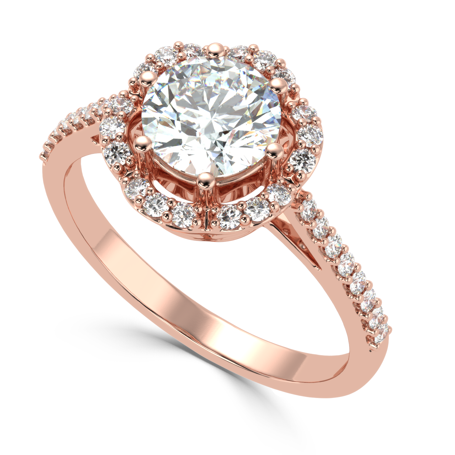 1.22 Carat G Color VS1 Clarity Diamond Studded Natural Diamond Ring.